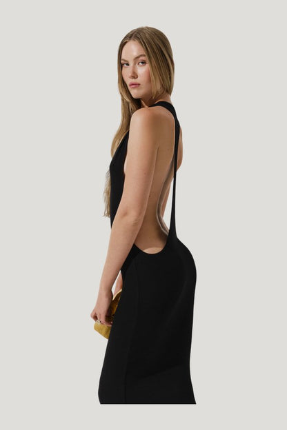 Cutout dress in Onyx — model side