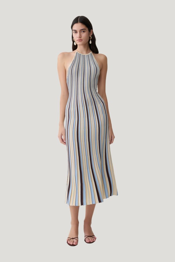 Dalani Halterneck Knit Midi Dress — model front