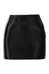 Dancing On The Table skort in Onyx Croc — packshot
