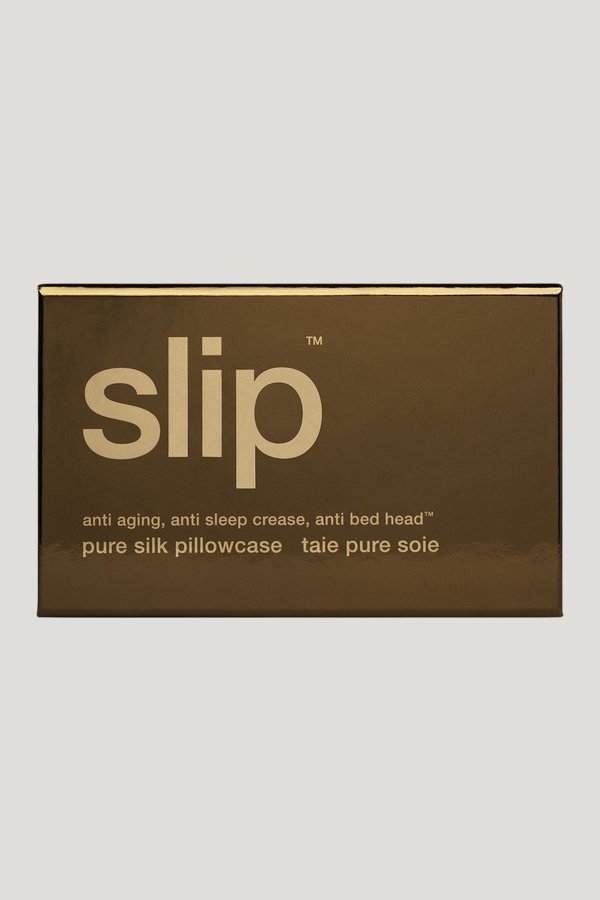 Dark Brown Queen Zippered Pillowcase — model side
