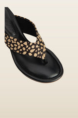 Dasha Heel Black Cheetah Pony Hair — model back