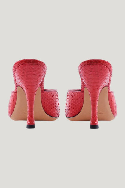 Date Mule Red Python Leather — extra