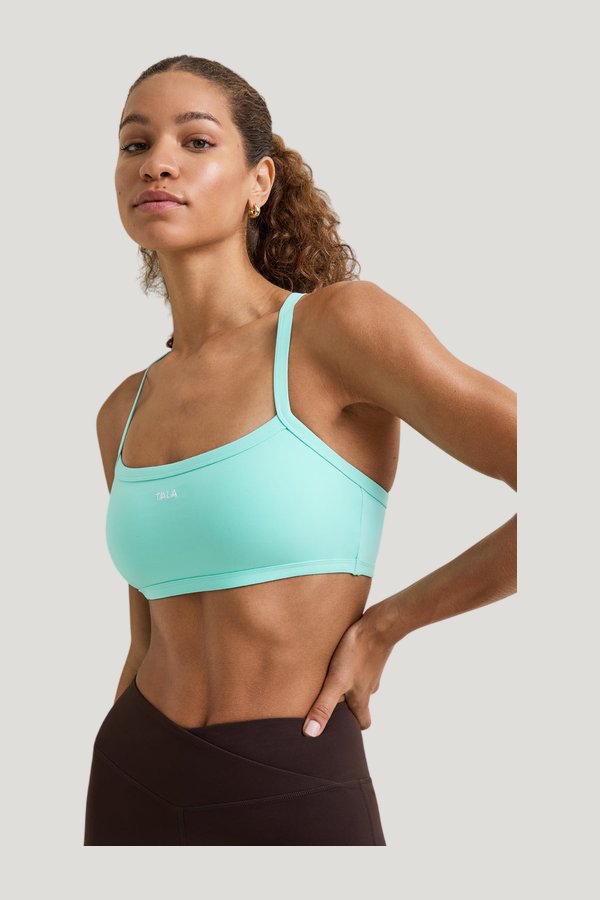 DayFlex Bandeau Sports Bra - Aqua — model side