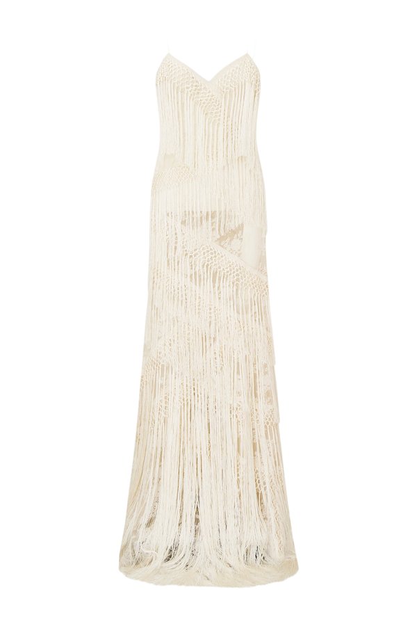 Delphi Fringe Lace Gown — packshot
