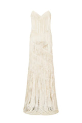 Delphi Fringe Lace Gown — packshot
