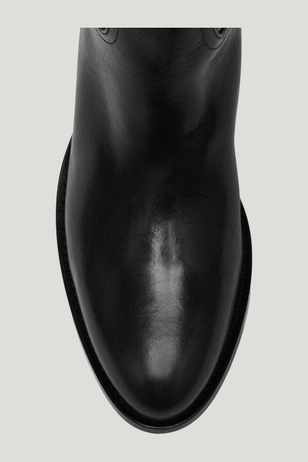 Den Knee Boot Black Leather — extra