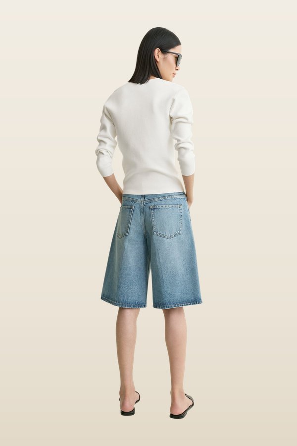 Denim board shorts true vintage — model back