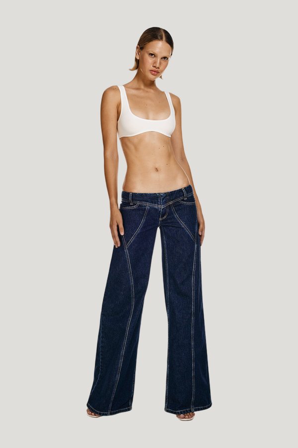 Denim Nerd pants — model front