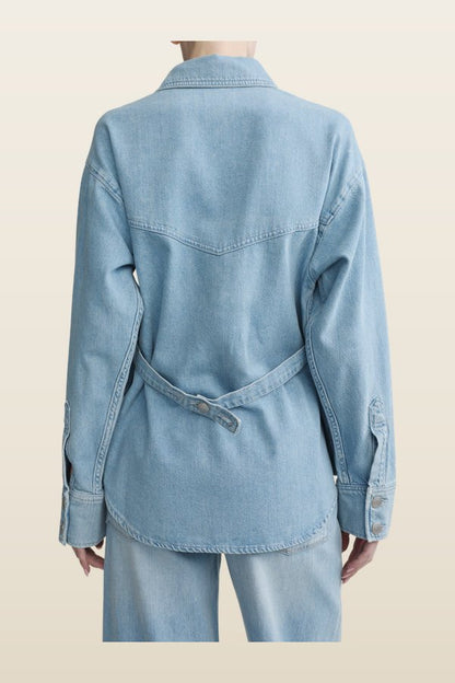 DL1961 x Bumpsuit Addison Overshirt Maternity — carry 4