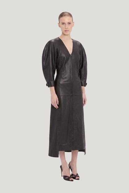 Dolman Leather Dress — carry 3