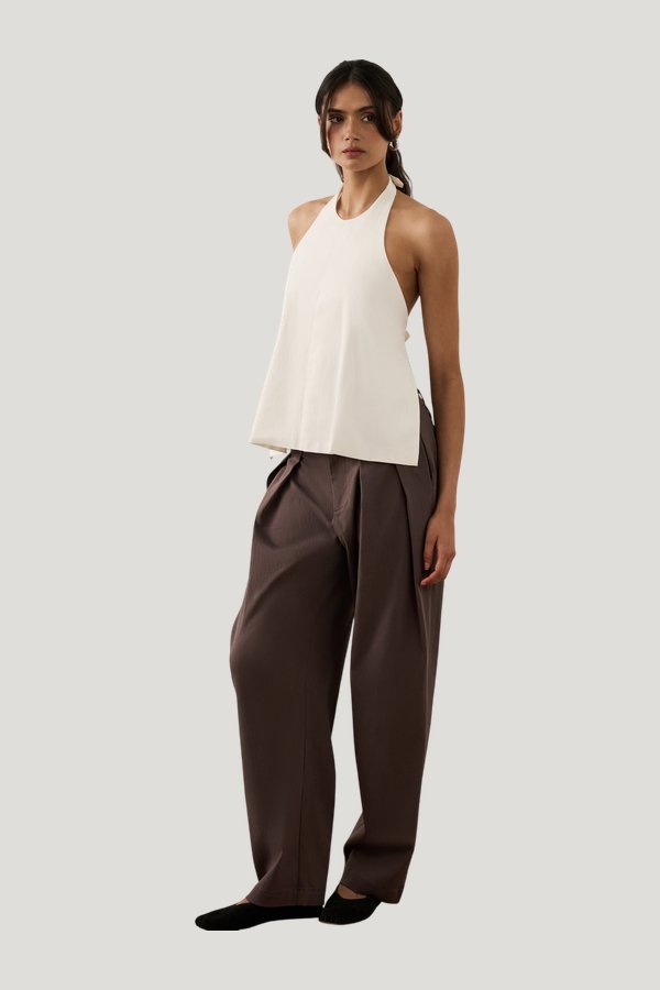 Double Belt Trouser — model front