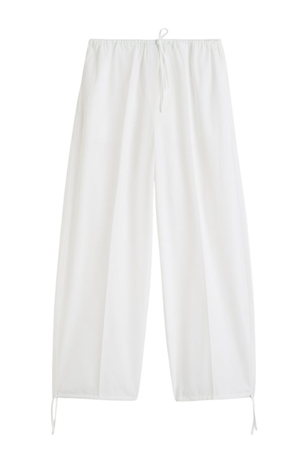 Drawstring cotton trousers — packshot