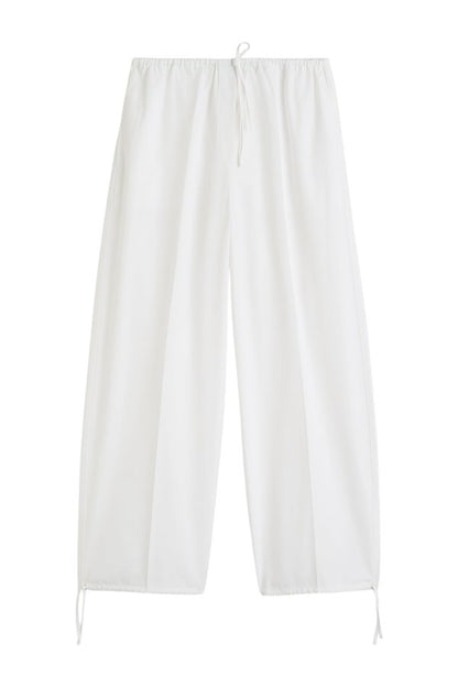 Drawstring cotton trousers — packshot