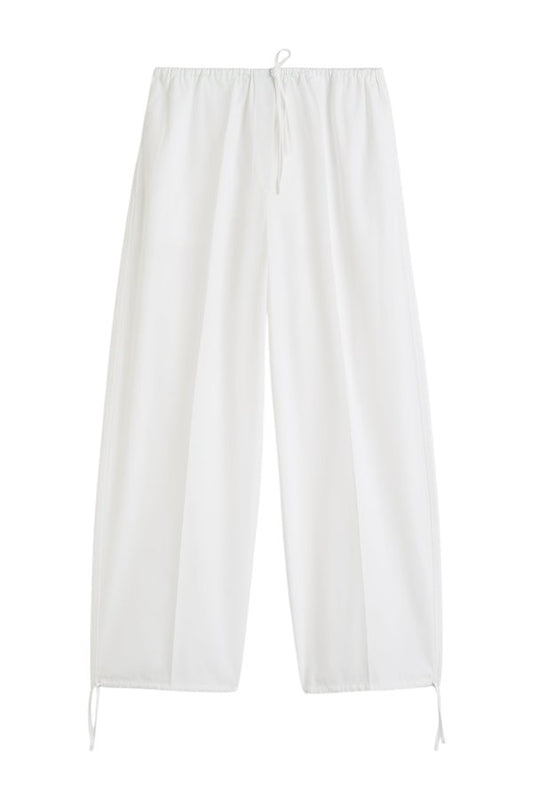 Drawstring cotton trousers — packshot