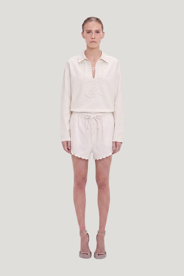 Embroidered Short — model front