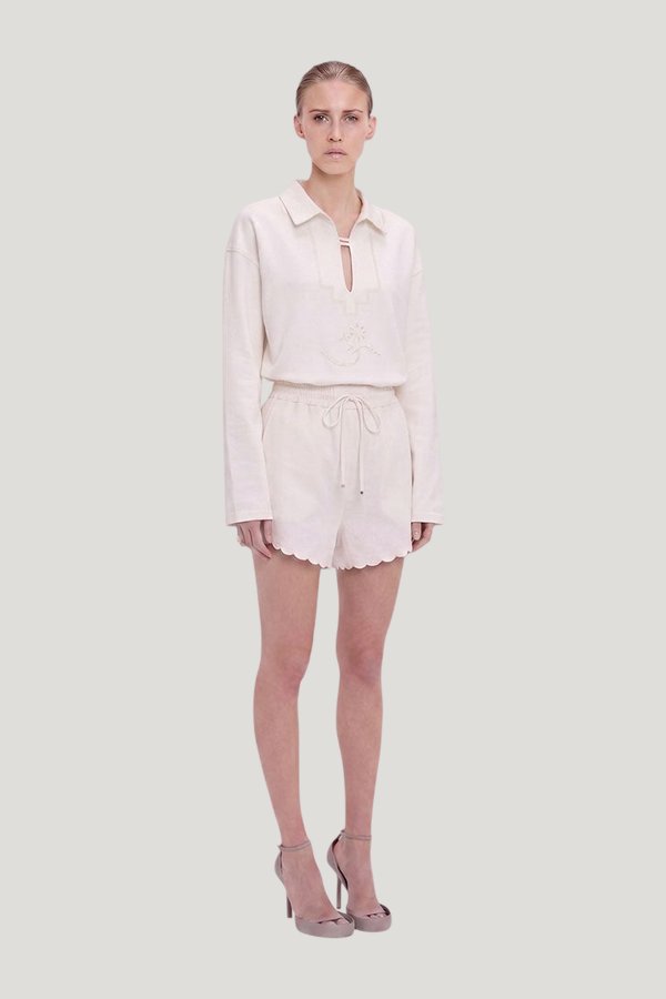 Embroidered Short — model side