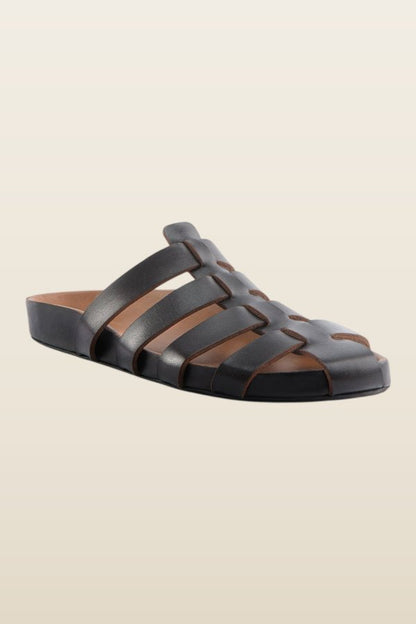 Dusty Flat Brown Leather — model back
