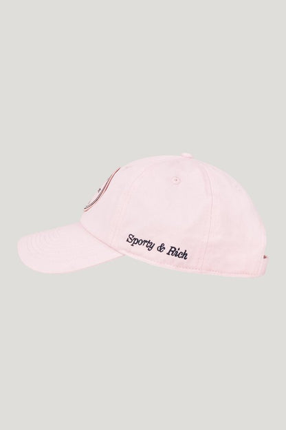 Eden Crest Hat - Pink Dolphin/Navy — model side