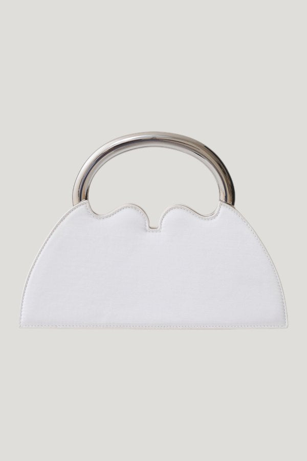 Elianne Satin Frame Clutch Bag — model front