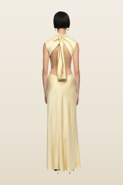 Elias Maxi Dress - Butter — model back