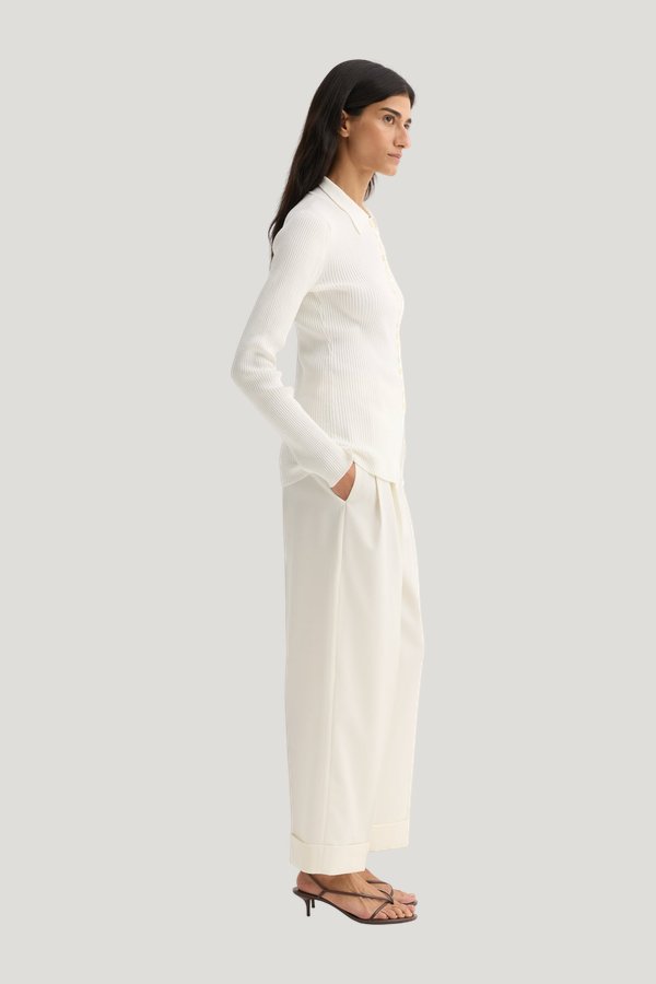 Elongated rib cardigan — carry 3