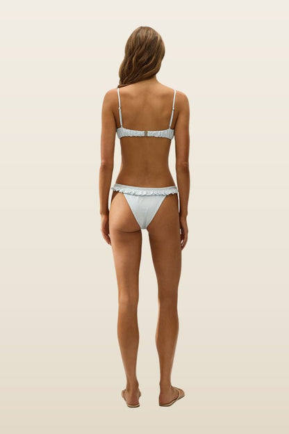 Esterel Bikini Bottom Gingham Sky — model back