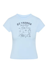 Eva Cotton Tee - French Riviera — packshot