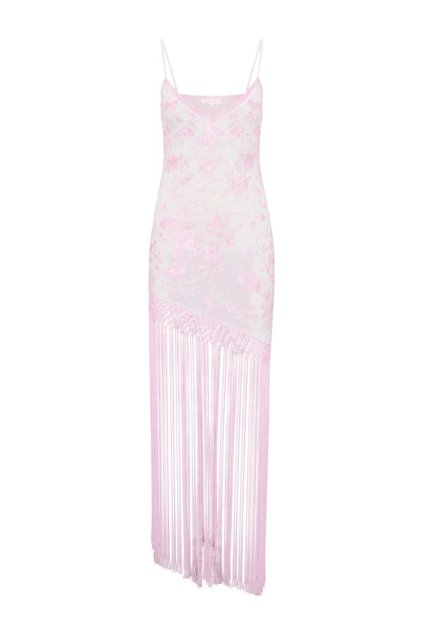 Evalette Floral Fringe Maxi Dress — packshot