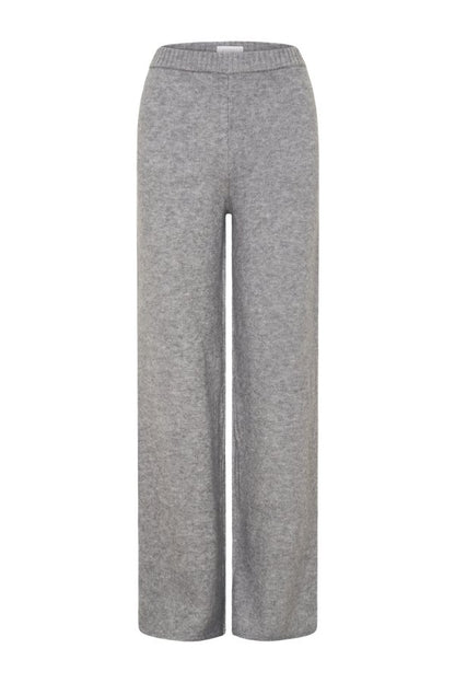 Evan Knit Wide Leg Pants - Grey Marle — packshot