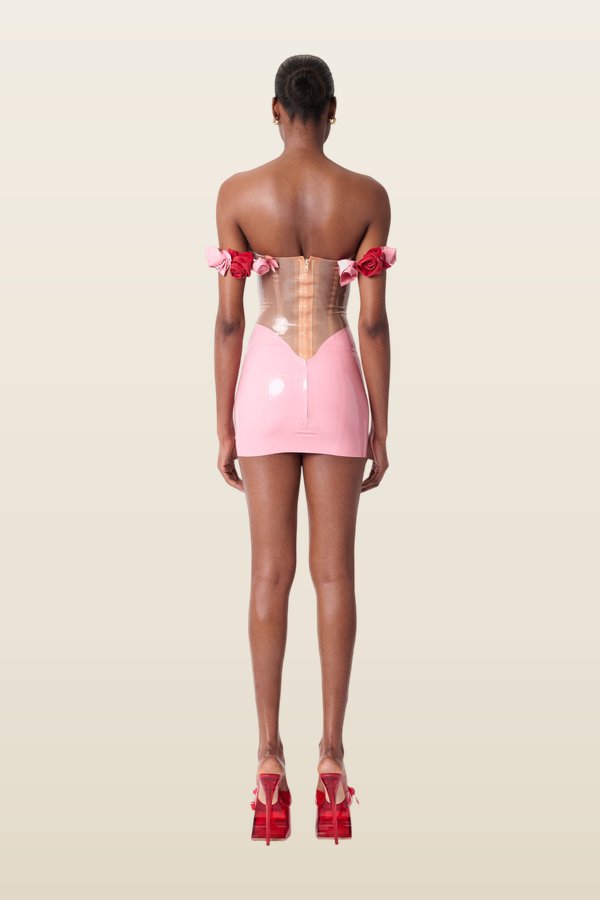 Fantasy Latex Dress — model back