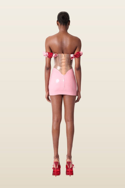 Fantasy Latex Dress — model back