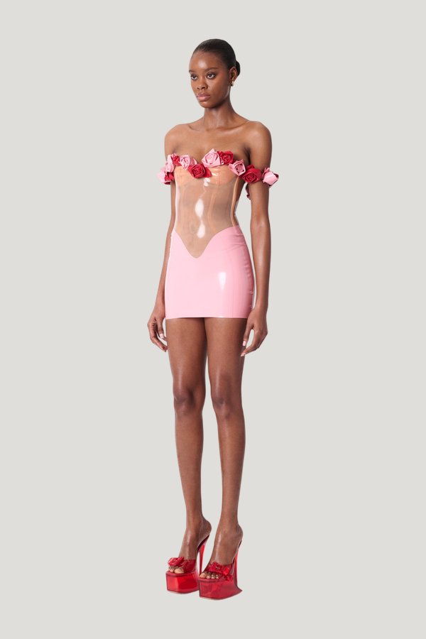 Fantasy Latex Dress — model side
