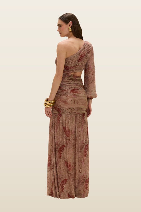 Feathers Maxi Dress — model back