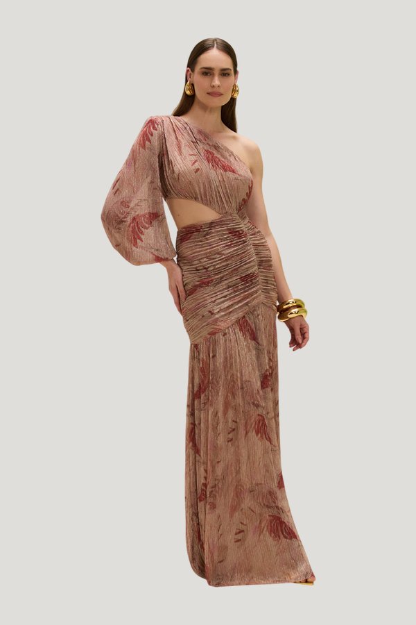 Feathers Maxi Dress — model front