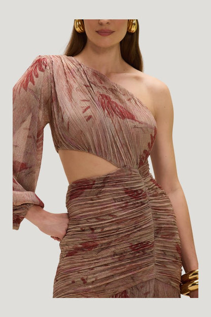 Feathers Maxi Dress — model side