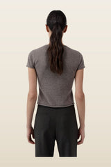 Fine Merino Wool Baby Tee - Vapor — model back