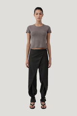 Fine Merino Wool Baby Tee - Vapor — model front