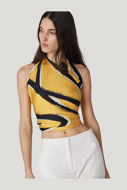 Flag Silk Scarf — model front