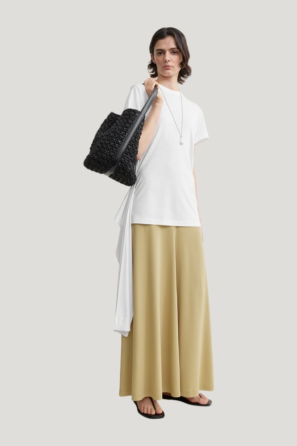 Flared jersey skirt chai — carry 2