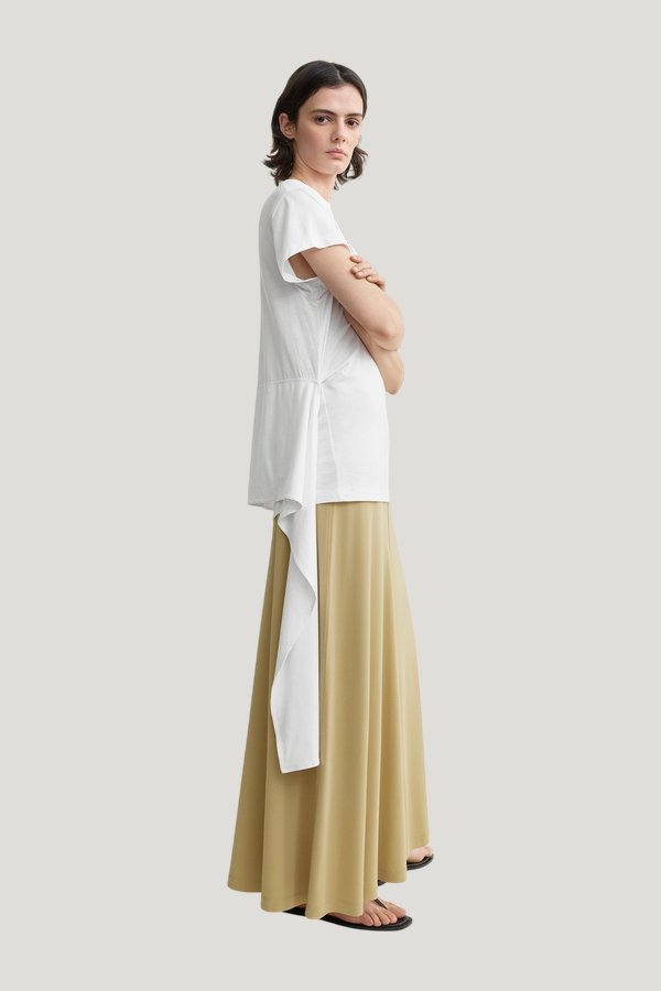 Flared jersey skirt chai — carry 3
