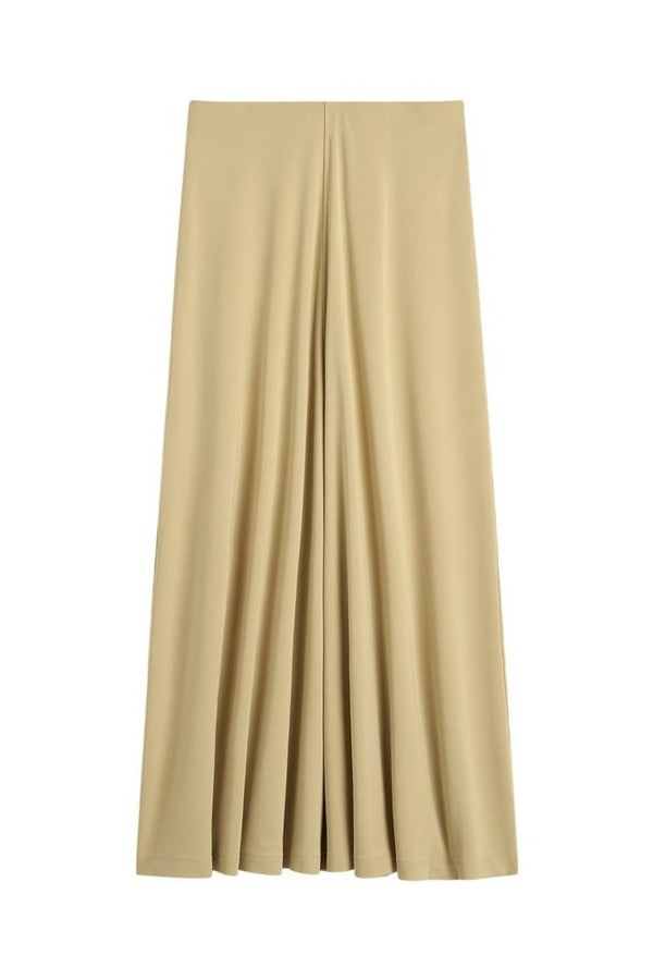 Flared jersey skirt chai — packshot