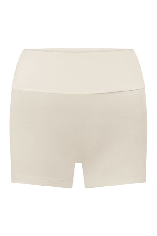 Foldover Yoga Shorts | Milk — packshot
