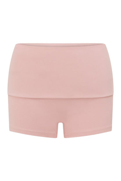 Form Invisible Scrunch Fold Over Shorts | Dusty — packshot