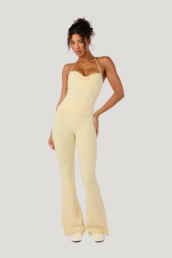 Form Invisible Scrunch Flare Leggings | Butter — model front