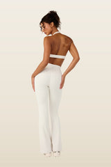 Form Invisible Scrunch Flare Leggings | Vanilla — model back