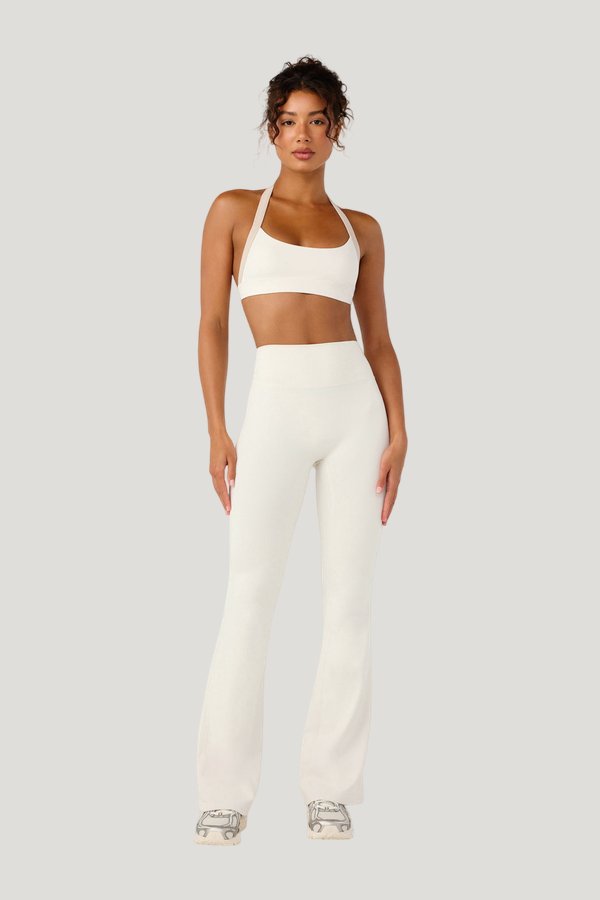 Form Invisible Scrunch Flare Leggings | Vanilla — model front