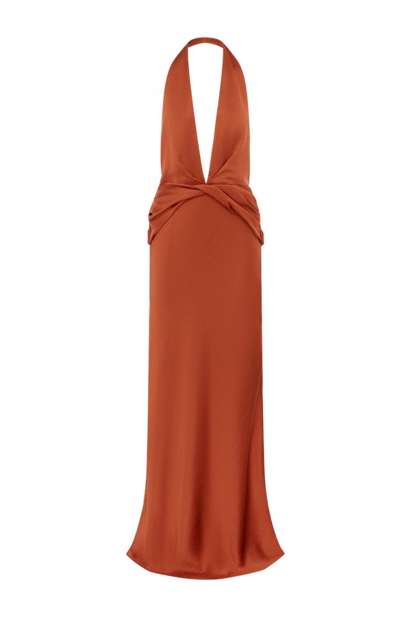 Francesca Dress Rust — packshot