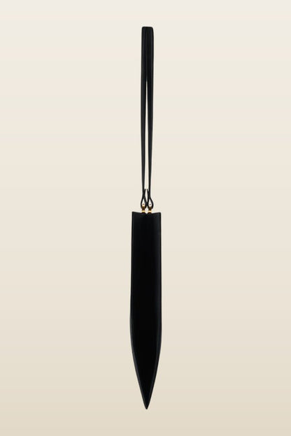 Gaia Bag Black Nubuck Leather — model back