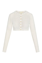 Genoa Cardigan - Ivory Open Jersey — packshot