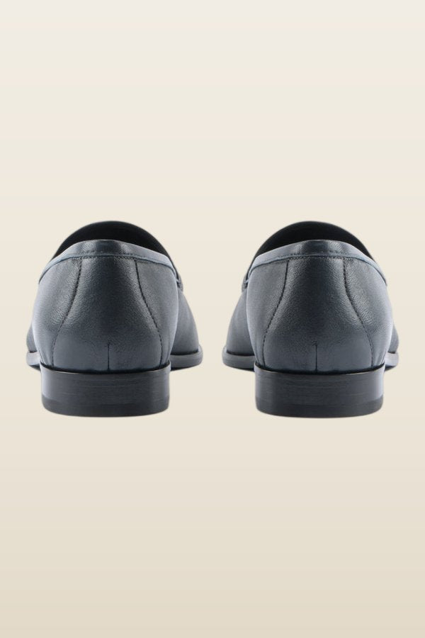gomper loafer in stone leather — model back